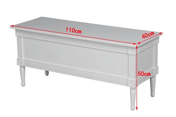 Bænk med opbevaring L110xH50xD40cm